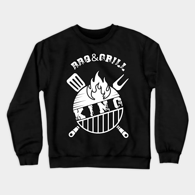 BBQ KING Crewneck Sweatshirt by Myartstor 